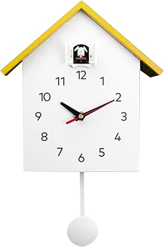 Elegante reloj de pared de cuco, movimiento silencioso, diseño minimalista y moderno, reloj de doble uso para dormitorio de niños, sala de estar, disponible en Yaxa El Salvador