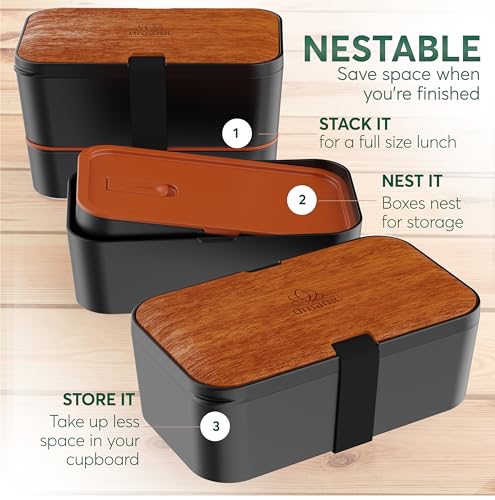 Image of Umami Bento Box Adult, Leakproof, All-in-1 Lunch Containers for Adults