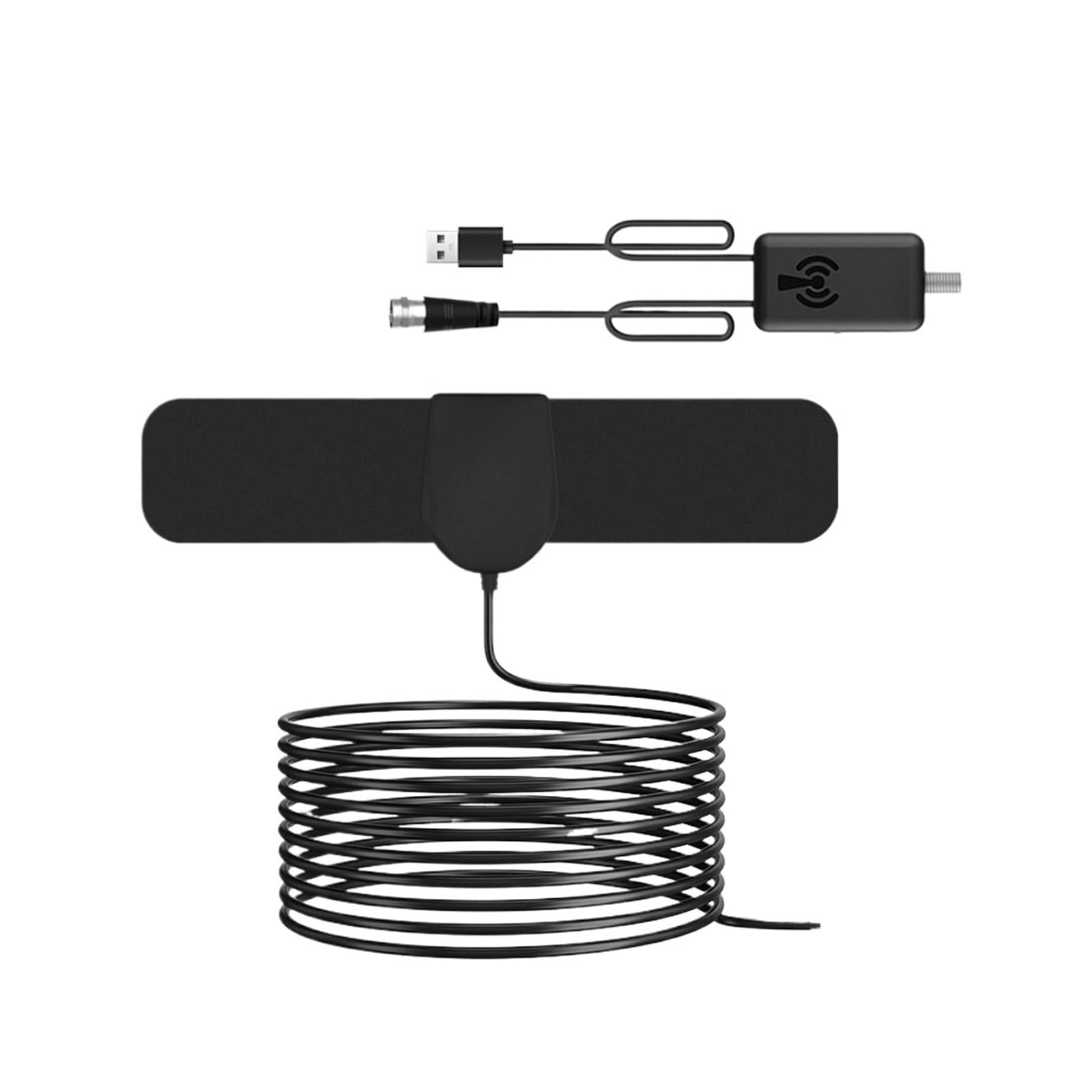 Amplificatore For Antenna TV Digitale HD Da 25 DBi For Interni Ed Esterni, Antenne Domestiche 75 Ohm, Ricezione Televisiva In Chiaro Facile Ampia Compatibilità