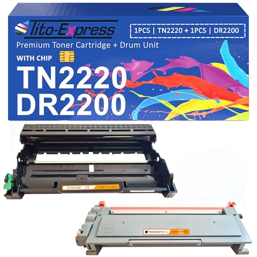 #VerdientProvisionen<br>TN2220 Toner und DR2200 Trommel Kompatibel für Brother MFC 7360N MFC 7362N HL 2130 MFC 7460DN MFC 7860DW FAX 2840 FAX 2940 HL 2240 HL 2250DN HL 2135W DCP 7055 DCP 7055 DCP 7055W Schwarz 2 Pack