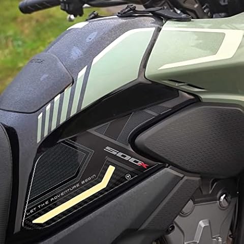 3D Adhesive Side Tank Protectors Compatible with Honda CB500X from 2022, Beige Cover
