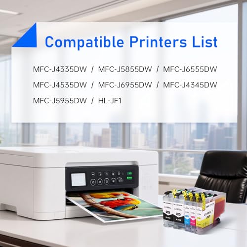 Image of LC406XL Ink Cartridges Replacement for LC406 XL LC 406XL for Brother MFC-J5855DW MFC-J6555DW MFC-J4535DW MFC-J4335DW MFC-J6955DW MFC-J4345DW MFC-J5955DW Printer(with Chip, 5 Pack)