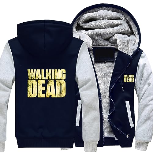 Sweat à capuche hommes Walking Dead épais pullover chaud zippé - 2