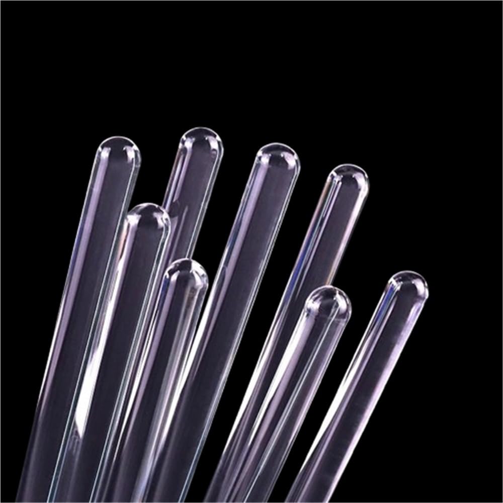 Aste di drenaggio in vetro a testa tonda da 10 pezzi 7/8/10mm Dia Lab, barra di agitazione in vetro, agitatore agitatore adatto for bicchieri da laboratorio(10x400mm)