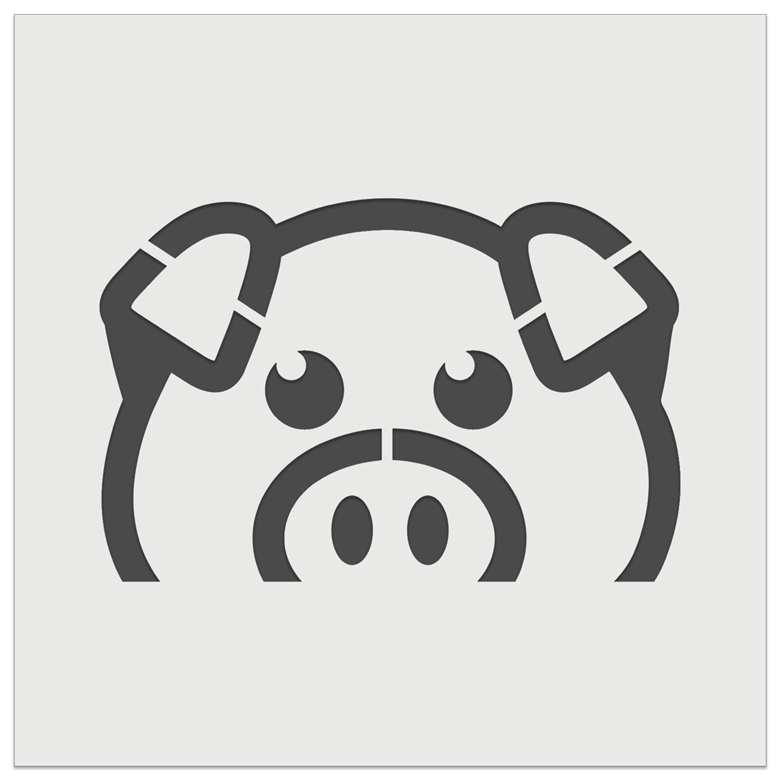 Peeking Pig Wall Cookie DIY Craft Reusable Stencil - 3.5 Inch