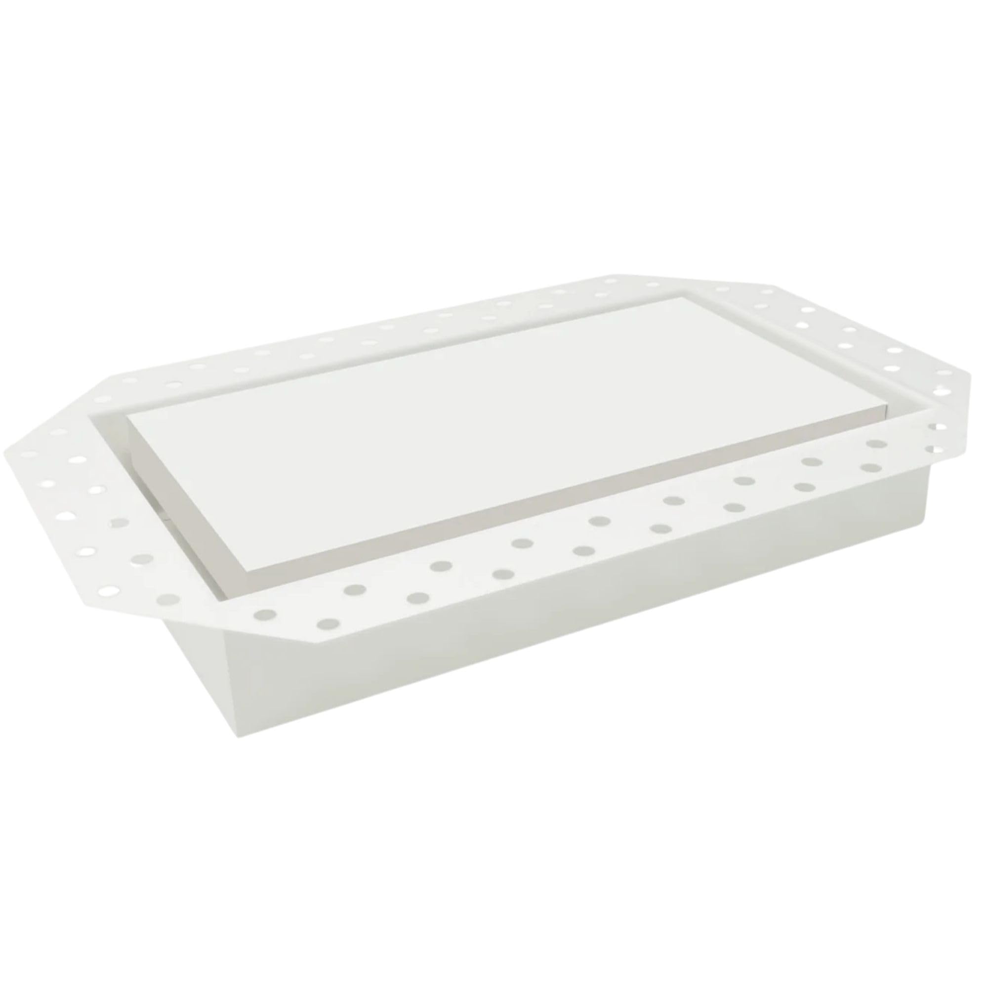 Fittes Flush Wall Vent [Luxe], Minimalist Solid Steel HVAC Air Return Register Cover, Customizable Modern Adjustable Airflow Solution for Home or Ceiling, Damper Included – 6"x10" – Satin White