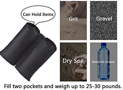 ZFZGFRCS Industry Grade Weight Bags, Leg Weight Bag for Pop-up Canopy Tent, Gazebo Tent Heavy-duty Counterweight Bags (6-Pack)