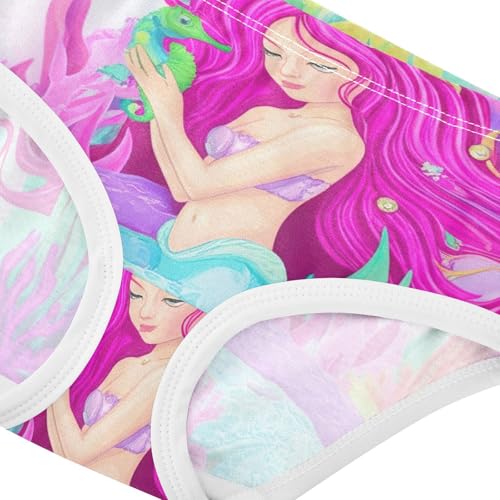 Cute Mermaid Pink Girls Underwear Toddlers 2t Cotton Little Girl Panties Fancy Kids Undies Briefs4
