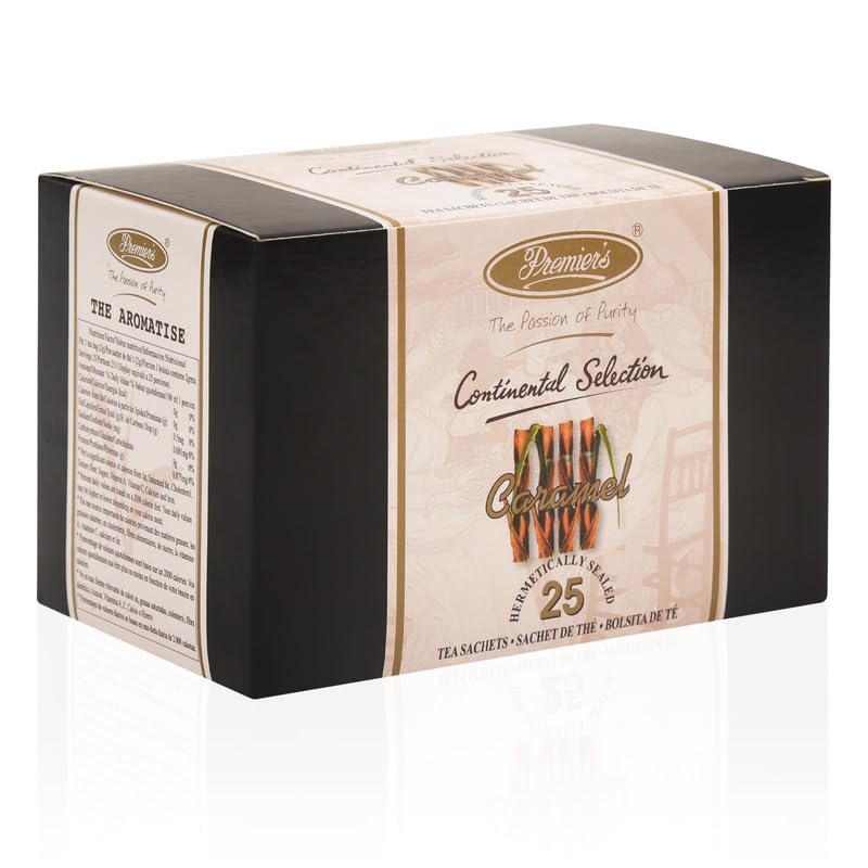 Té negro sabor caramelo en saquitos 25 unidades