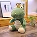 LSCRFC Bambola di Dinosauro con Corona di Cotone in Piuma Bambola di Dinosauro con Peluche per Bambini 50 cm Verde