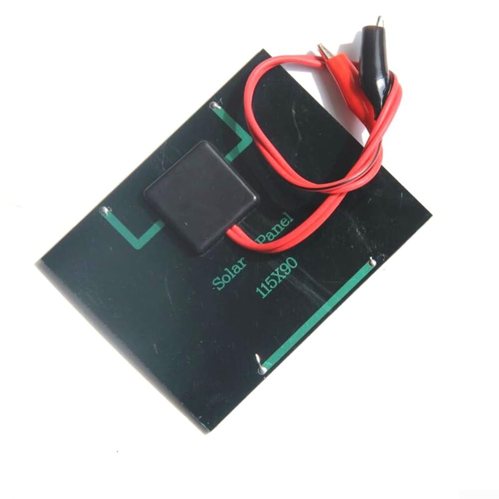 Pannello solare 12V 1,5W mini celle solari portatili, fai da te in polisilicio, pannello solare 115 x 90 mm per energia solare, casa fai da te, progetti scientifici - giocattoli (1 pz)