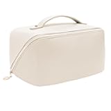 Travel Makeup Bag, Large Capacity Cosmetic Bags for Women, Waterproof Portable Toiletry Bag with Multiple Compartments for Organizer