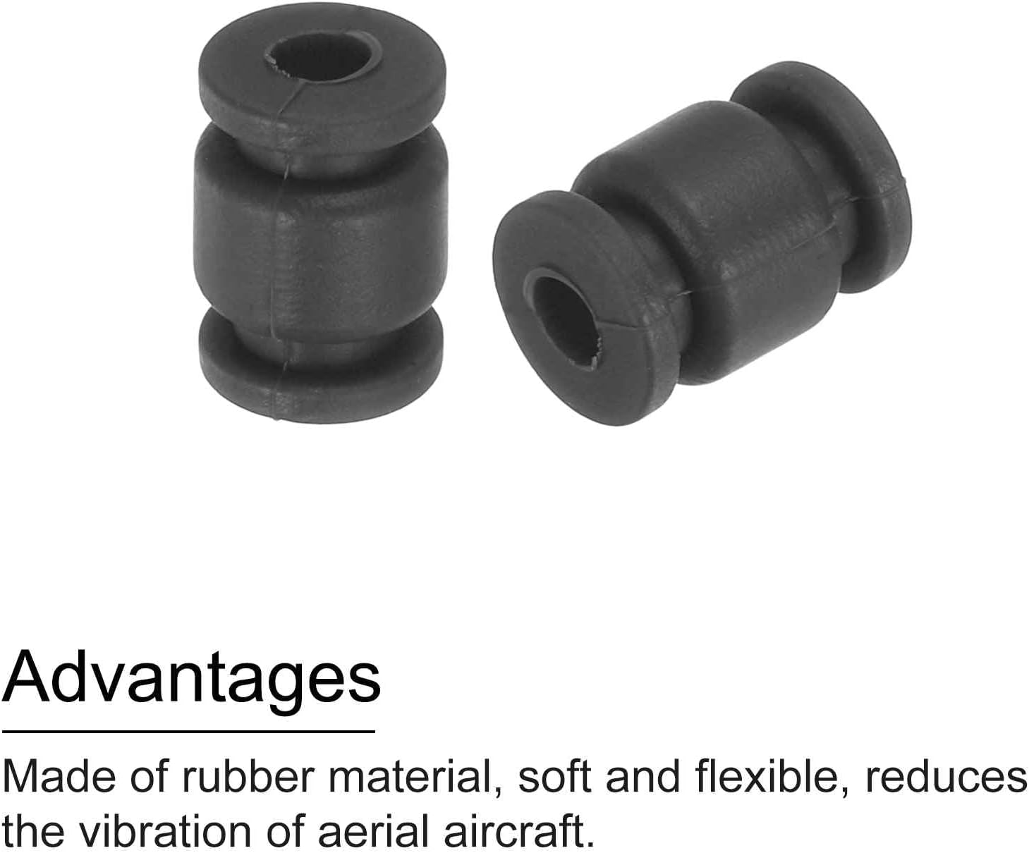 MECCANIXITY Anti-Vibration Shock Absorption Damping Rubber Balls M3x13mm for RC Quadcopter FPV Gimbal Camera Mount, Black/Pack of 12