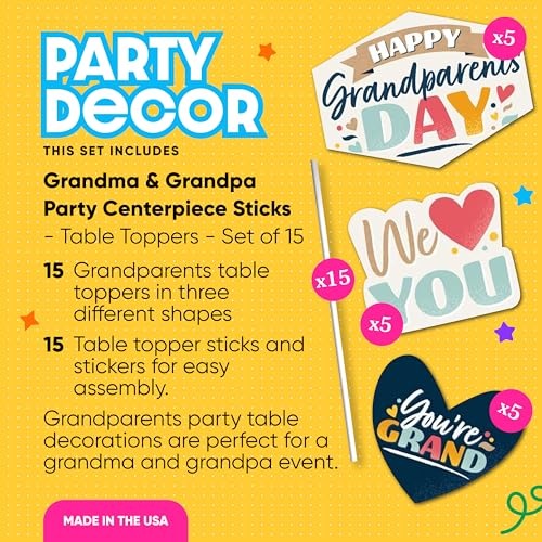 Bigdotofhappinesshappygrandparentsdaygrandmagrandpapartycenterpiecestickstabletopperssetof15 Urban Country Home Decor Big dot of happiness happy grandparents day grandma grandpa party centerpiece sticks table toppers set of 15 urban country home decor