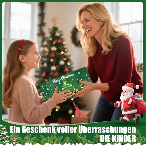 4PCS Geldgeschenk Weihnachten, Christmas Cash Envelopes, Geldgeschenke Weihnachten, Weihnachtsgeld Geschenkumschlag, Weihnachtsgeld Brieftaschen, elegante Geldhalter für Fei