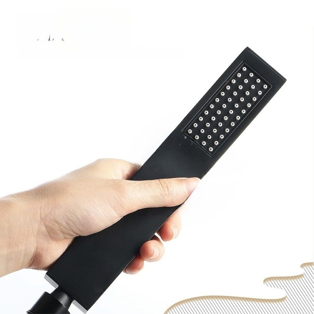 Cabezal para ducha Mano para acero Inoxidable 24cm Alta Presión(Black)