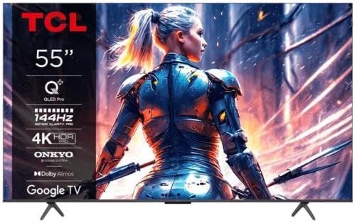 TCL TV 55 inch 4K QLED 144hz Dolby Vision Dolby Atmos Google TV