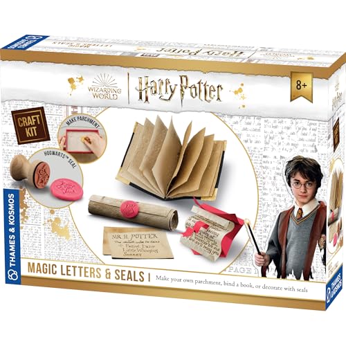 Harry Potter Magic Letters & Seals Craft Kit from Thames & Kosmos | Make Your Own Parchment Scrolls, Tom Riddle’s Diary, a Howler & More, Ideal for Fans Ages 8+, Great DIY Activity Gift for All Ages