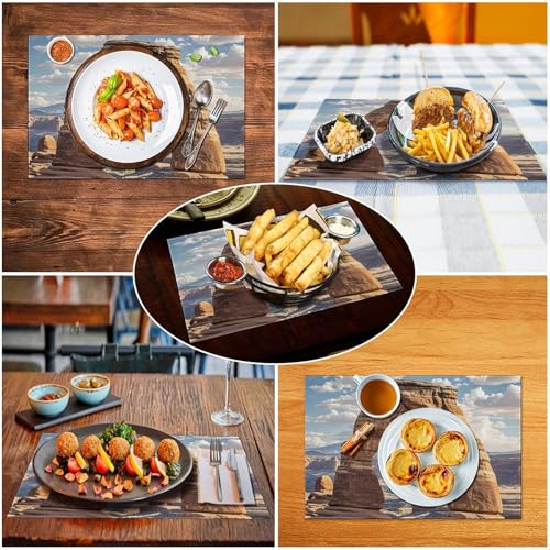 Set de table en PVC lavable et antidérapant résistant à la chaleur pour table de salle à manger - 6