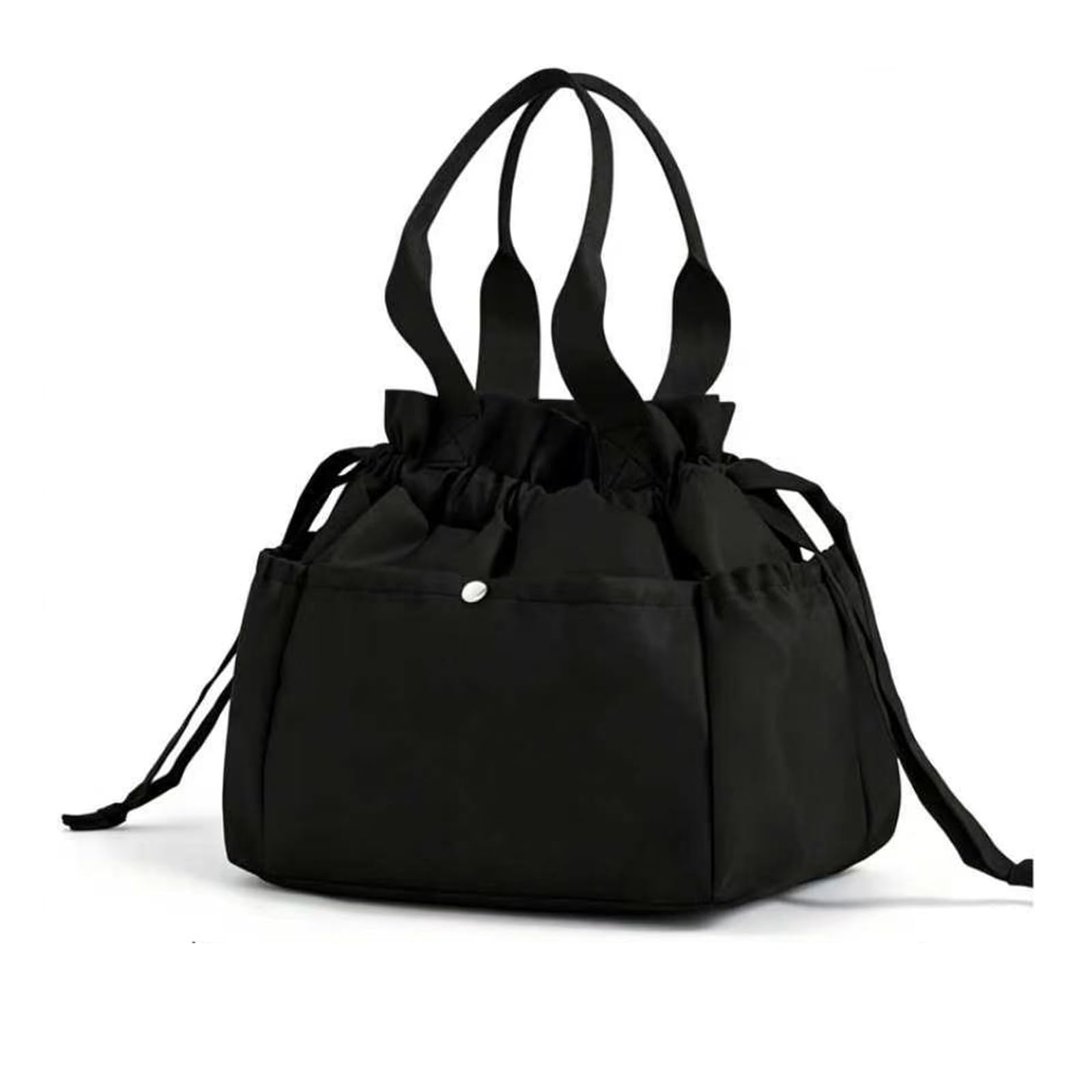 Sac Isotherme Repas Cordon Sacoche Glacière 10L Femme Imperméable Nylon Rangement Repas Multi Poche Sac Repas Bureau Voyage Picnic Trajet Maintien au Chaud Lunch