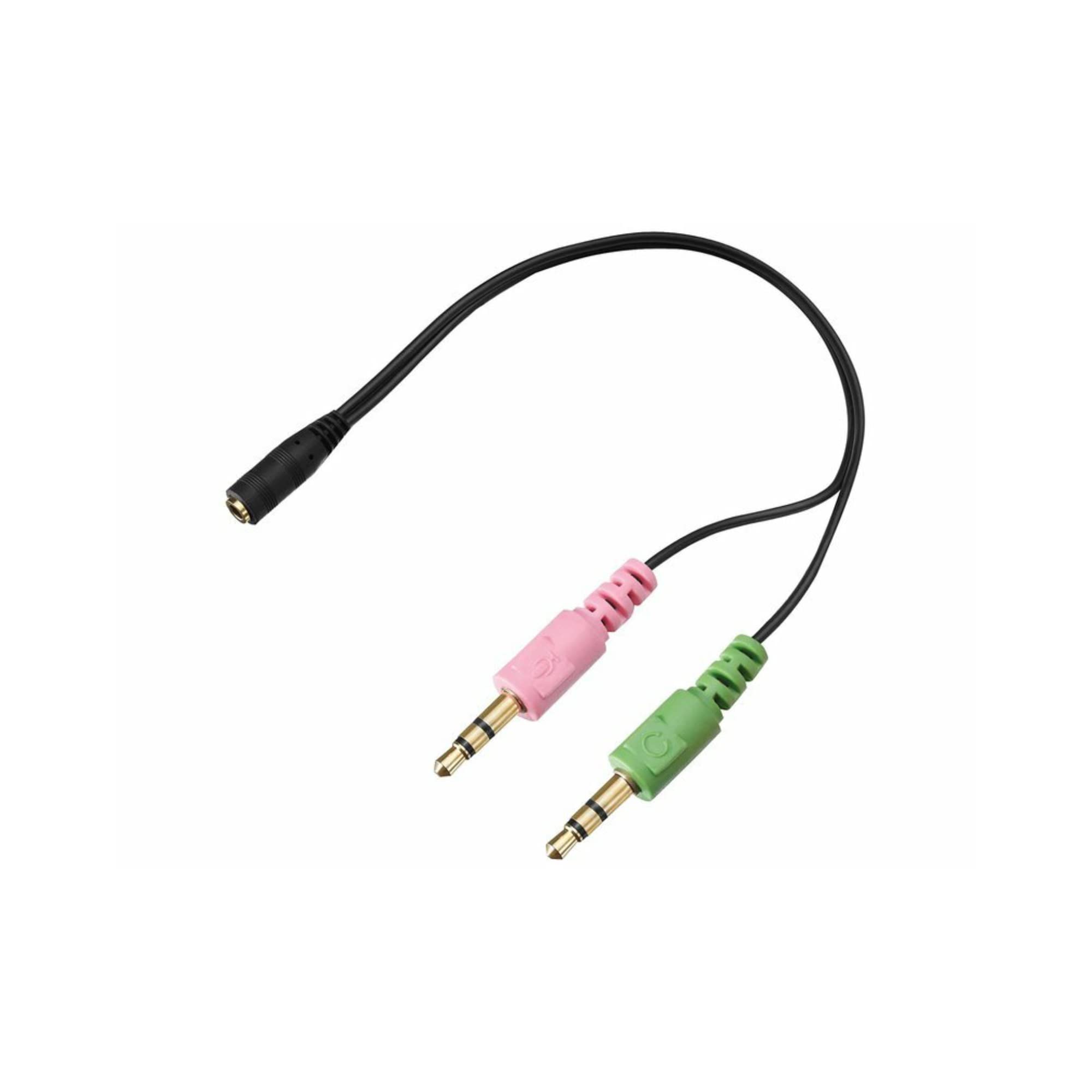 conecto adattatore per cuffie jack, 3,5 mm, accoppiamento a 4 pin a 2 spine a 3 pin, 0,20 m