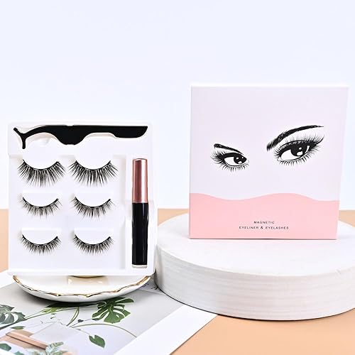 Miniatura 2 de Lápiz delineador de ojos, pestañas postizas magnéticas, sin pegamento, juego de pestañas postizas y pestañas postizas, pestañas de visón artificial