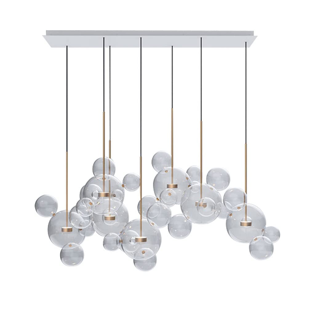 ASHES Ceiling Pendant Light Dining Room Led Chandelier Lustre Hang Lamp Led Pendant Chandelier Lighting Clear Globe Droplight