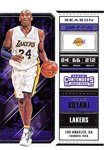 2018-19 Panini Contenders Draft Picks Basketball Season Ticket #34 Kobe Bryant Los Angeles Lakers Official NBA Trading Card