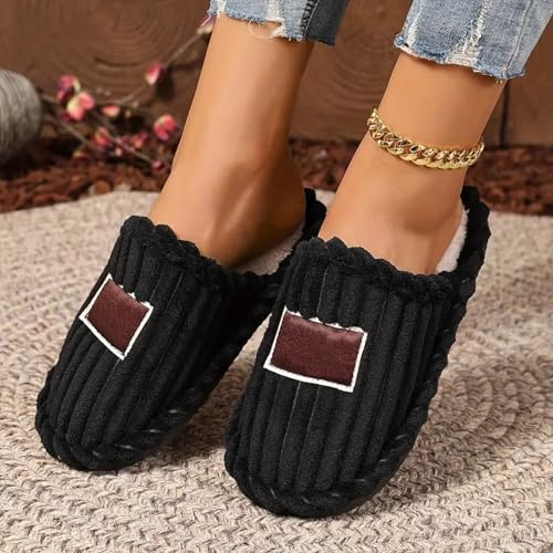 Slippers For Women Memory Foam House Slipper for Woman Men Fuzzy Home Slides Winter Outdoor Indoor Warm Plush Bedroom Shoes2
