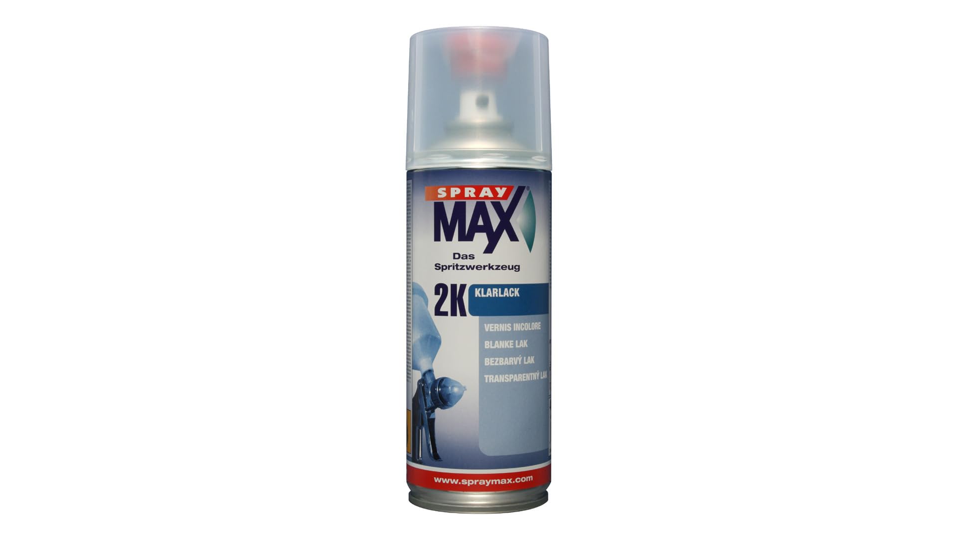 Vernis de Finition 2k SpreyMax - Bombe Aérosol Spray de Vernis de Finition Bicomposant 2k Carosserie Auto Moto - Brillant - 400 ml - Ref. 680061