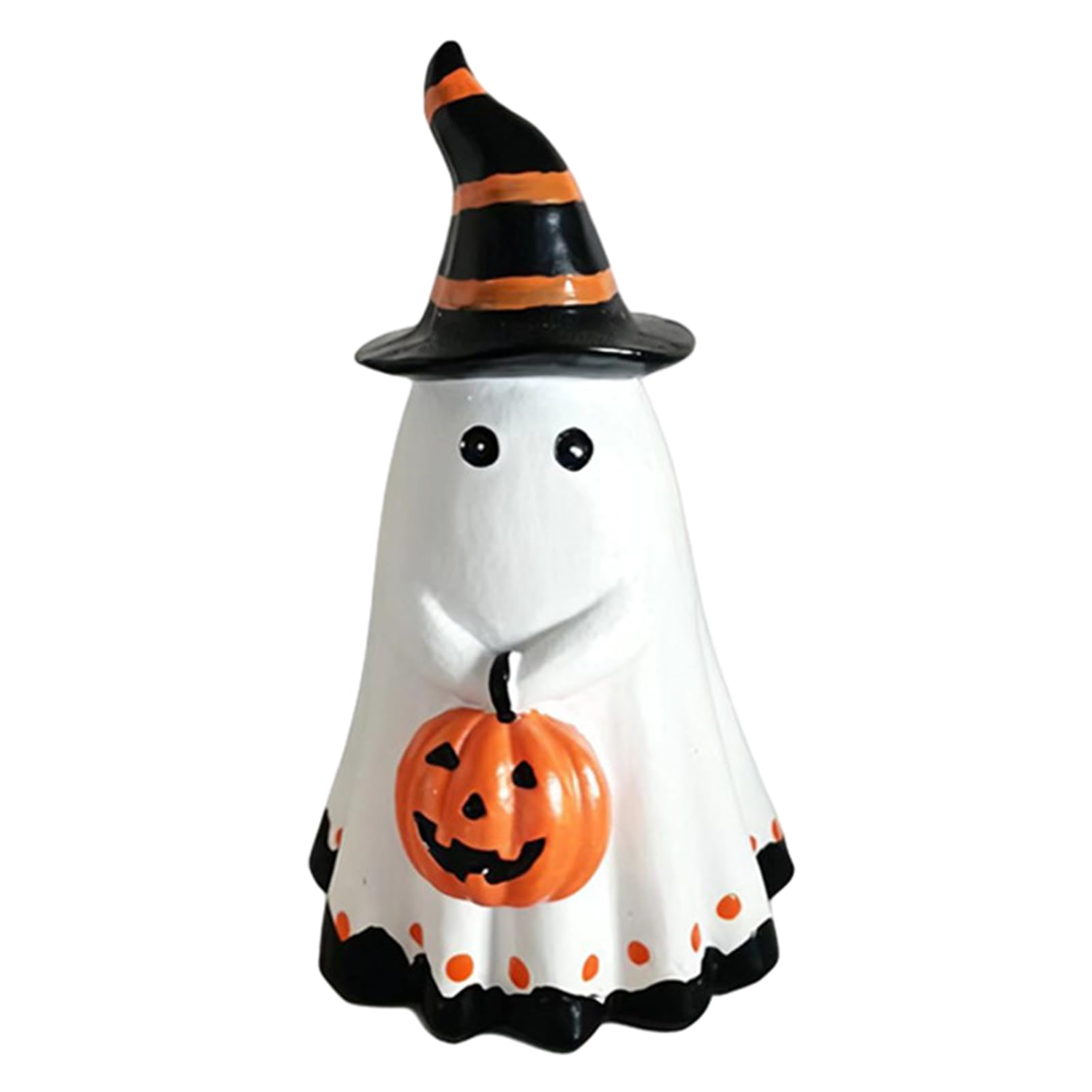 pidodou Halloween Ghost Ornament Cute Tabletop Sculpture Durable Resin Halloween Table Ornament 14cm Decorative Figurine for Home Party Festive Shelf Centerpiece Spooky Decor Ghost