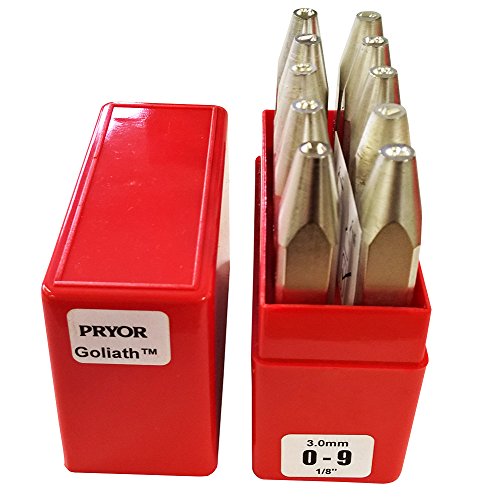 Pryor Goliath Phd10030 09 Heavy Duty Sharp Faced Punches, 10 Piece, 1/8