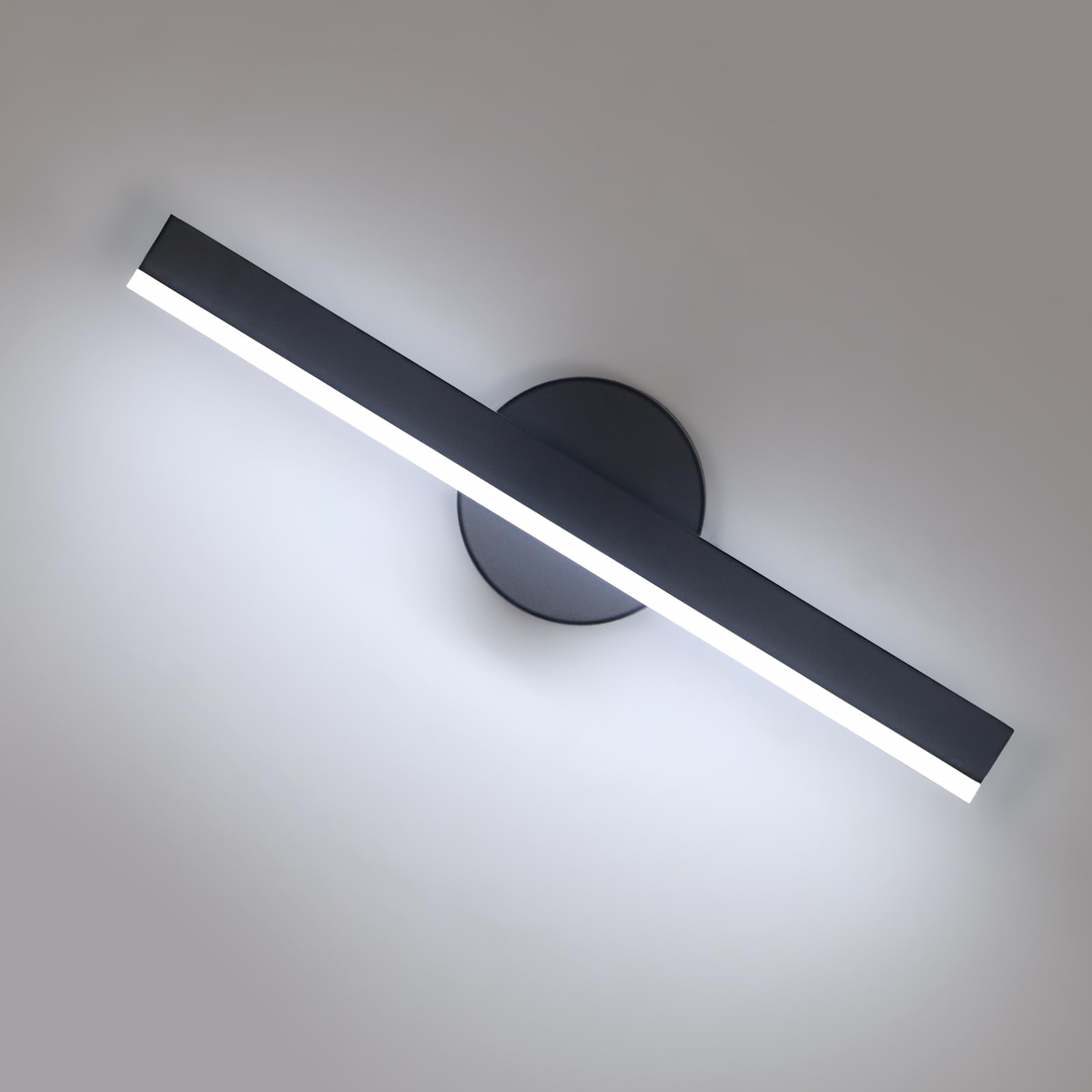 Apliques de Pared Interior LED, Giratorio 300°, 12W Aplique de Pared Moderno para Baño, Salón, Dormitorio, Pasillo, Blanco Frío 6500K