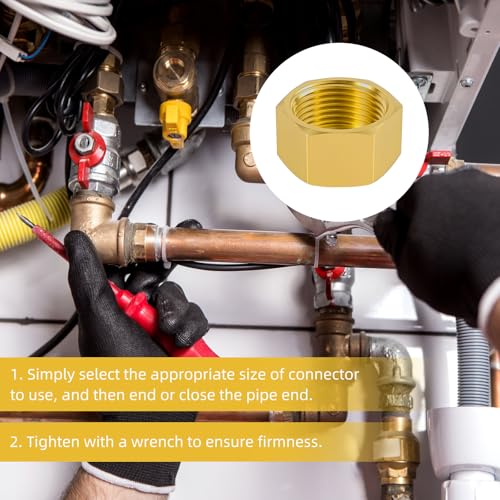 Bouchon de tuyau en laiton anti fuite écrou hexagonal de compression avec joint d'étanchéité