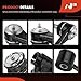 A-Premium Set of 12, Front Upper & Lower Ball Joint, Sway Bar Link, At Pitman Arm & Outer Tie Rod End, Track Bar, Compatible with Jeep Wrangler 1997-2006, TJ 1997-2006, 4WD Only
