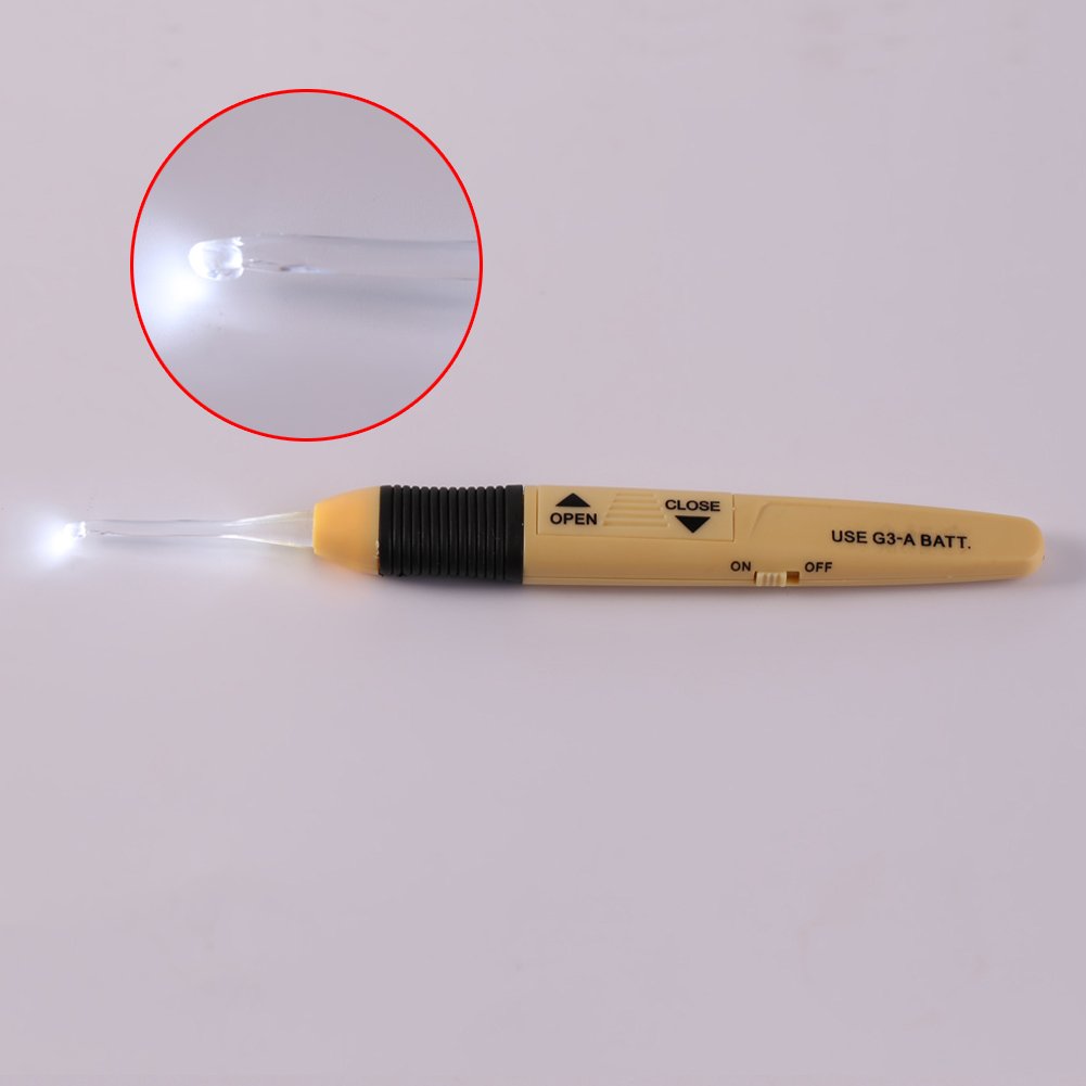1 Aguja Crochet Con Luz Led A Pilas - Tejer En La Oscuridad | Envío Gratis