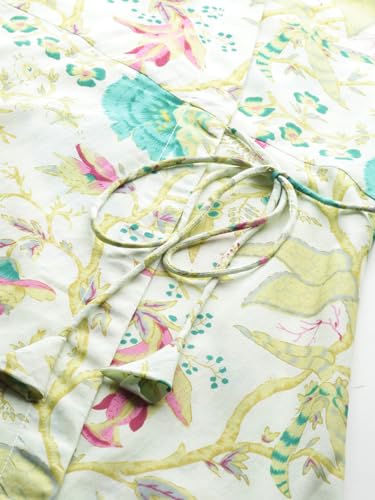 Image of feranoid Floral Print Angrakha 3 Sleeves Flared Kurti