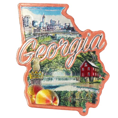 Imán decorativo estado de Georgia 2 pulgadas