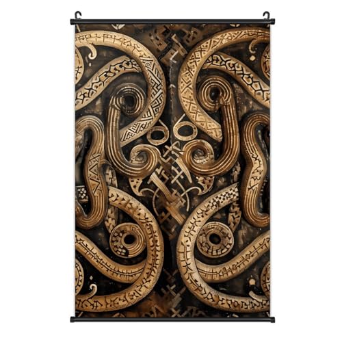 Pintura de serpiente en lienzo para decoración del hogar y cuadros decorativos de pared