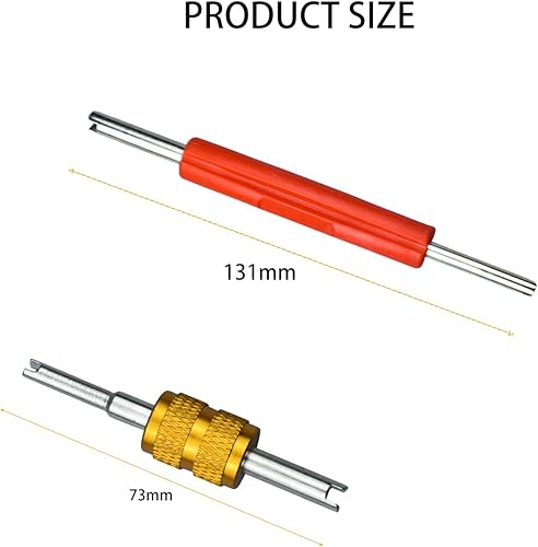 Miniatura 2 de Juego de 6 herramientas de extracción de núcleo de válvula, herramienta de extracción de núcleo de válvula de aire acondicionado, herramienta de