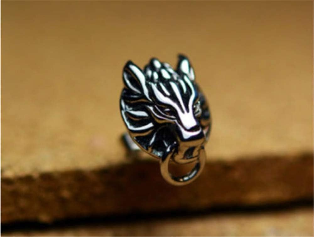 New 2PCS Cloud Wolf Earring Earnail Silver ear stud Cosplay Earrings Prop Gifts - Image 6