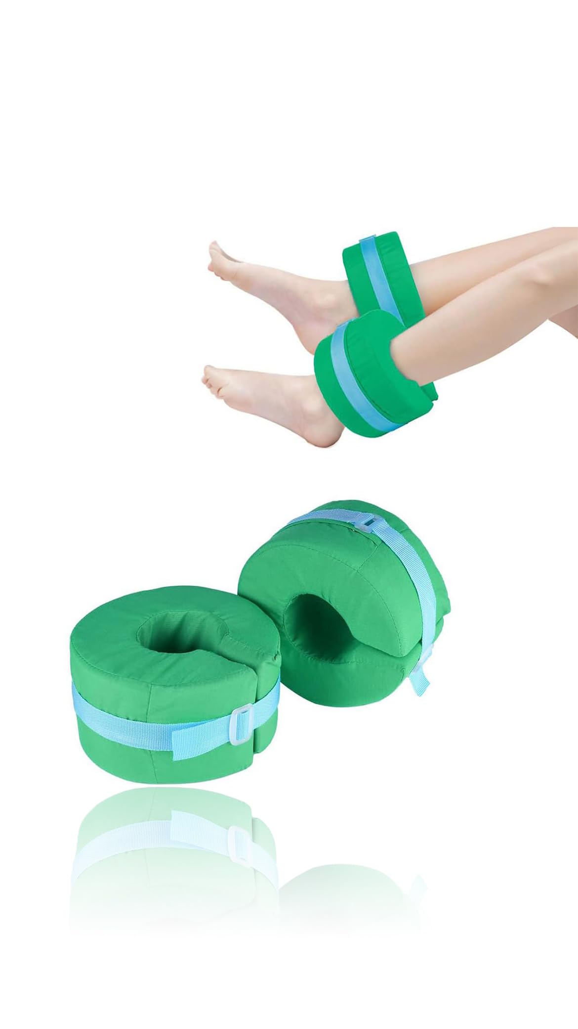 Sweet seven Ankle Foot Elevation Support Pillows - Leg Rest Foam Elevator for Post Surgery Recovery - Bed Sore, Pressure Ulcer, Broken Ankle, Swollen Feet Relief - 2 Pack (7''x 7''x 4'')