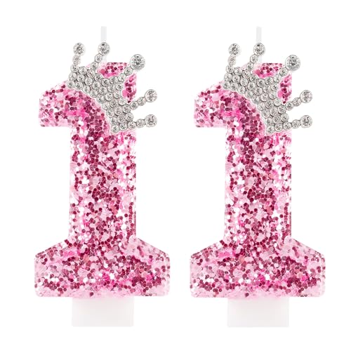 Zi Lan Velas para 11º cumpleaños para niñas, corona rosa número 11, decoraciones para tarta para mujeres, fiestas, bodas, aniversarios, celebraciones