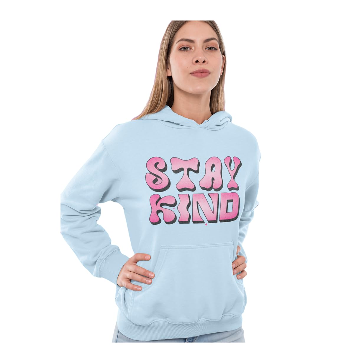 custom Hoodies for Women | 300 GSM |Cotton Fleece Hoodie | Printed | Pullover| Ribbed Hem | Blue | Pink | Lavende | Black | Grey | Mint | Sky Blue | Green | Plus Size (Sky Blue)-picture-40