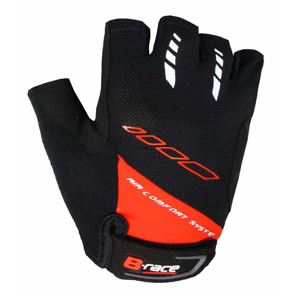 Brace B-Race Bump - Guantes de gel unisex para adulto, talla 4, color negro y rojo