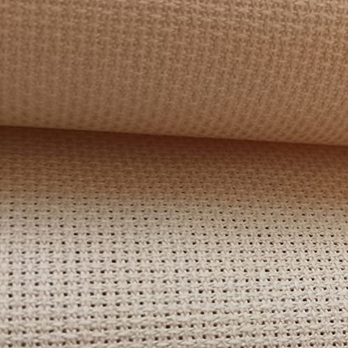 Image of KCS 4 /6 pc of 12 inch x 18 inch 18CT Counted Cotton Aida Cloth Cross Stitch Fabric (4 pc, Khaki)
