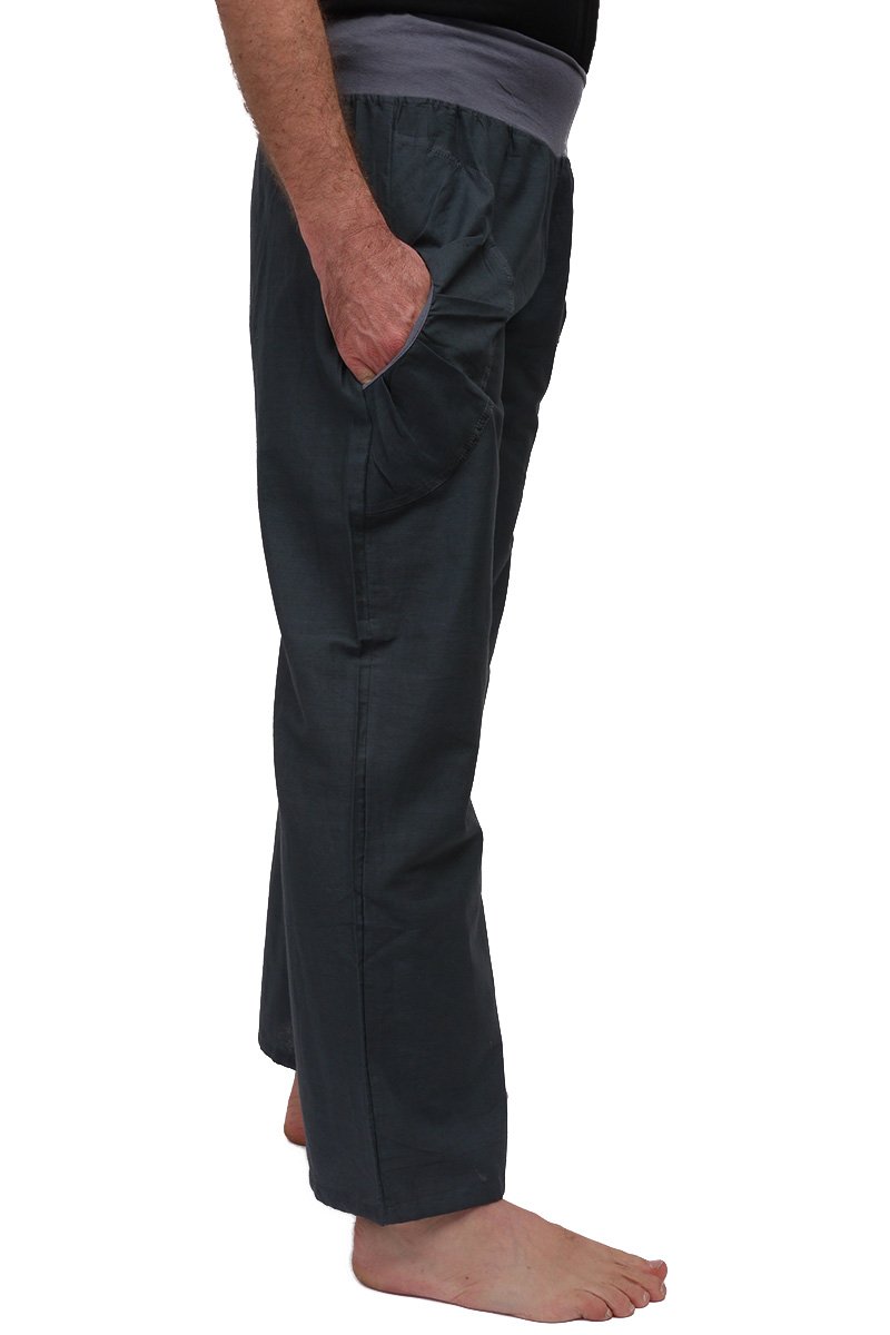 Pantalons en Coton pour Yoga, Pantalon thaï Large Unisexe Sportif avec Ceinture élastique et Deux Poches Pratiques - Plusieurs Tailles et Designs différents
