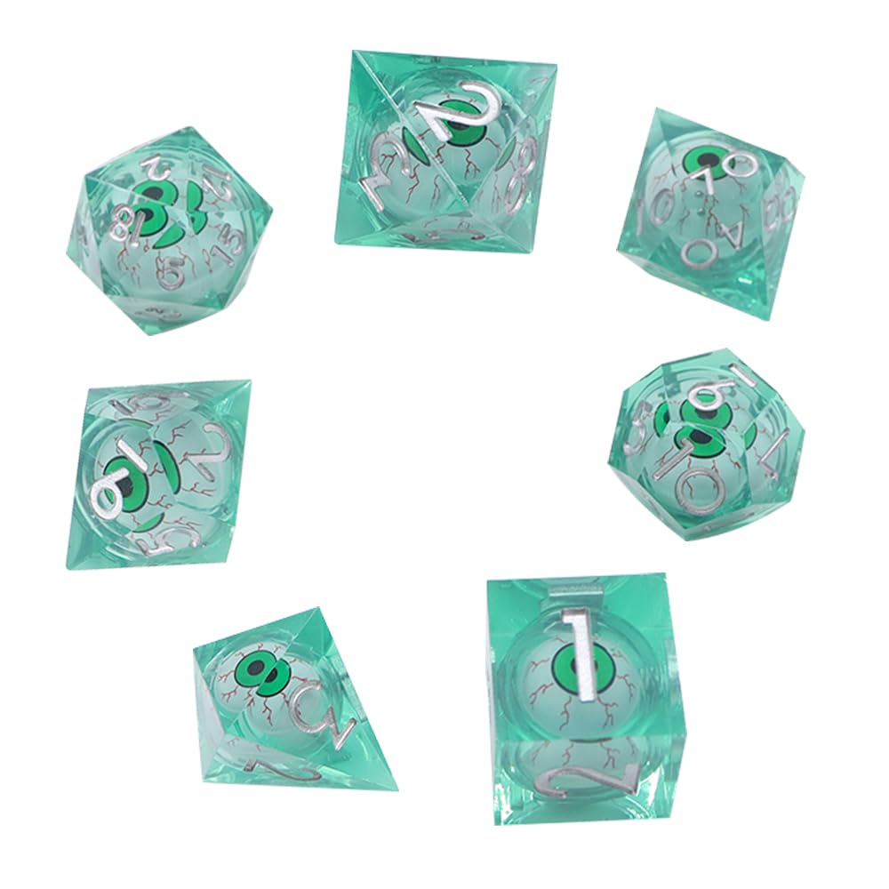 Sarini DND Dragon Eye Dice Dice Set Resin Sharp Edged Dice Set including Gift Box - Image 2