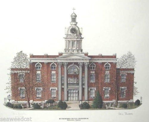 Rutherford County Courthouse by Phil Ponder (Murfreesboro, TN) signed & numbered