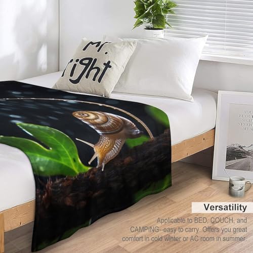 Couverture escargots douce en flanelle supérieure, plaid de lit élégant